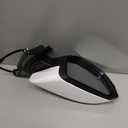 Right Passenger Side Mirror Compatible with Hyundai Sonata 2015 2016 2017 Power Glass Manual Folding Heated 5 Pins Replace HY1321203 | 87620-C2000 (White)