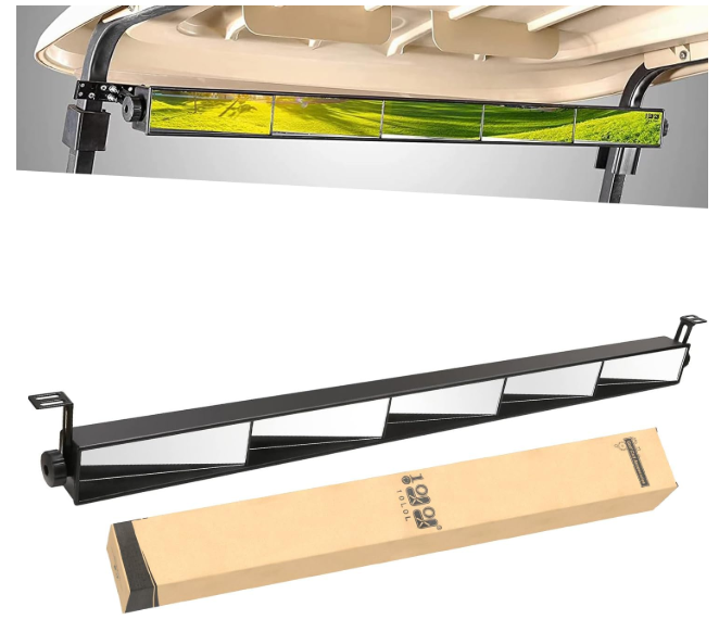 Universal Golf Cart 5 Panel Mirror for Yamaha EZGO Club Car, Eliminate Blind Spots Wide Angle Rear View Mirror 