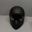 GLX GX23 Dirt Bike/Motocross Helmet - Matte Black, Large - DOT Approved