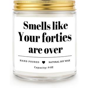 Homsolver 50th Birthday Gifts for Her Him, 9OZ Lavender Scent Birthday Candles with 50+ Hours Burn Time, Unique Handmade 50th Birthday Decorations for Women, Men, Friend, Sister, Wife, Husband