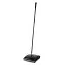 Rubbermaid Commercial Products Executive Series 7.5" DualAction Bristle Mechanical Sweeper, Cordless, Black, Collects Dust, Dirt, and Debris from Hard Floors and Carpet