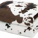 Cute Cow Print Blanket for Kids Cozy Soft Lightweight Cow Throw Blanket Warm Fleece Fuzzy Plush All Season Sofa Bed Travel Couch Cow Blankets Gifts for Baby Toddler Pet 40"x50" (40x50INCH(100 x130 cm))