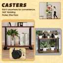Zelvia 8-Tier Corner Plant Stand with Grow Lights 65" Tall Metal Indoor Plant Shelf, Multi-Level Display for Plants & Flowers, Ideal for Bedroom Living Room Patio (with Roller)