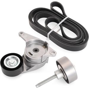 Belt Tensioner Serpentine Belt Idler Pulley Kit for GMC Acadia, for Buick Enclave, for Saturn Outlook, for Chevrolet Traverse, for Saab 9-4X, for Cadillac XTS/SRX, 2.8/3.6L, 08-18