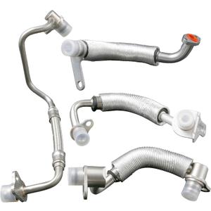 Turbocharger Coolant Line Kit Compatible with BMW 1 2 3 4 5 Series F10 F22 F20 F30 X1 X3 X4 X5 Z4 N20 N26 2010-2018, Coolant Pipe 4-piece Set Replace 11538663516 11538663517 11428626652 11428626653
