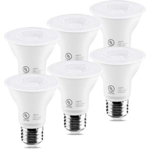 7W Par20 LED Bulb (50W Equivalent), UL Listed, 5000k Daylight White Dimmable Flood Bulbs Lights, 500 Lumens, E26 Base, Recessed Lighting for Indoor Outdoor, 6 Pack