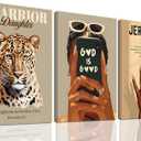 Black Woman Inspirational Wall Art Set of 3, Christian Faith Canvas Prints, Warrior Daughter Leopard Art, God Is Good Poster, Jeremiah 29:11 Scripture Decor, Modern Afro Aesthetic Wall Decor 16x24 in, 24Lx16W