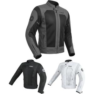 Cuber Motorcycle Breathable Mesh Jacket Mens With CE Armor Bikers Racing Gear, Summer Motorbike Protective Jacket, 3XL