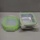 5 Pack Sandwich Containers, 24oz Stainless Steel Sandwich Box with Airtight Lids, Reusable Metal Meal Prep Lunch Boxes, BPA-Free, Dishwasher Safe, Food Storage Containers for Families (Green)