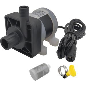DC 12V submersible pump 210GPH 18W durable fountain water pump, head 5M with filter, suitable for pond fountain, hydroponics, aquarium fish tank, solar water circulation system