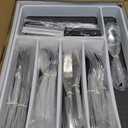 49-Piece Silverware Set with Organizer, Heavy Duty Stainless Steel Flatware Set for 8, Cutlery Utensil Sets with Steak Knives, Rust-proof, Mirror Polished, Dishwasher Safe, Heavy Duty
