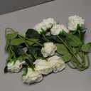 Nubry Artificial Silk Rose Flower Bouquet Lifelike White Fake Rose for Wedding Home Party Decoration Event Gift 10pcs (Off White)