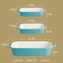 Sweejar Ceramic Bakeware Set, Rectangular Baking Dish for Cooking, Kitchen, Cake Dinner, Banquet and Daily Use, Casserole Dishes for Oven Porcelain Baking Pans (White)