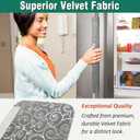 4 x Refrigerator Door Handle Covers, Set of 4, Non-Slip Fridge Handle Covers, Washable Appliance Handle Covers, Keep Your Kitchen Clean, Microwave Oven Dishwasher Handle Protector(Gray, Silver pattern)