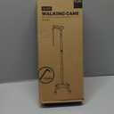 Rehand Quad Cane, Walking Cane with Ergonomic Handle Ever and Graceful 4-Pronged Base for Extra Stability, Adjustable Walking Sticks for Right or Left Handed Men & Women and Seniors