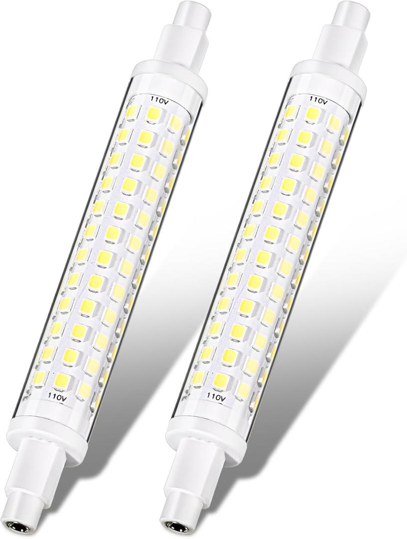 Honoson 2 Pcs R7S LED Bulb 100W Halogen Replacement Bulbs Globe Dimmable T3 J Type Light for Work Landscape Lights Floor Lamps Security Lamps(118mm,6000K Daylight White)