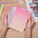 Blank Notebooks - Composition Notebooks 16 PCS A5 Aesthetic 4 Gradient Colors 8.3"x5.5" Unlined Notebook Bulk 72 Pages, for Students Take Note Journaling Writing Kids Drawing Office School Essentials