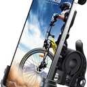Lamicall Bike Phone Holder, Motorcycle Mount - Motorcycle Phone Holder, Handlebar Cell Phone Clamp, Scooter Phone Clip for iPhone 16 Pro Max/Plus, 15 Pro Max, S10, S20, More 4.7" to 6.8" Smartphones (Black)
