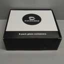 CZZGSM 5 Pack Square Kitchen Storage Jars with Airtight Bamboo Lids and 132 Pantry Labels - 35oz Glass Canisters With Wood Lids - Food Storage Containers for Coffee, Cookie, Tea, Spice