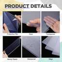 Faccito 6 Pack Hard Newspaper Holder 13" x 11" Rigid PVC Protection Plastic Newspaper Protector 4.5mm Thick Clear File Holders Archival Documents Storage for Magazines, Comics, Photos