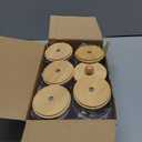 6-Pack Bamboo Qtip Holders - Bathroom Storage for Cotton Balls, Swabs, Pads, Floss, 10oz