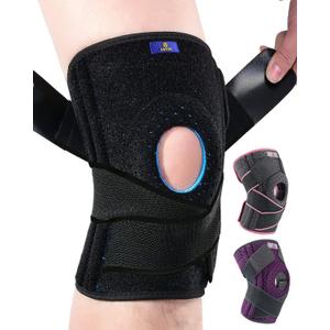 ABYON Plus Size Knee Braces for Knee Pain with Side Stabilizers for Man Women.Relieves Meniscus Tear, ACL, LCL, MCL,Arthritis.Non Slip Adjustable Knee Support for Joint Pain Relief, Injury Recovery (4X-Large/5X-Large (Pack of 1), Black)