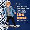 Foot Cardigan Organic Cotton Kids Socks, Non Slip Grip Crew, 5 Pairs Boys Girls Toddler to Teen Ages 2-14
