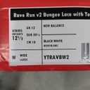 New Balance Kids' Rave Run V2 Hook and Loop Running Shoe (Black/White) Kids 12 1/2