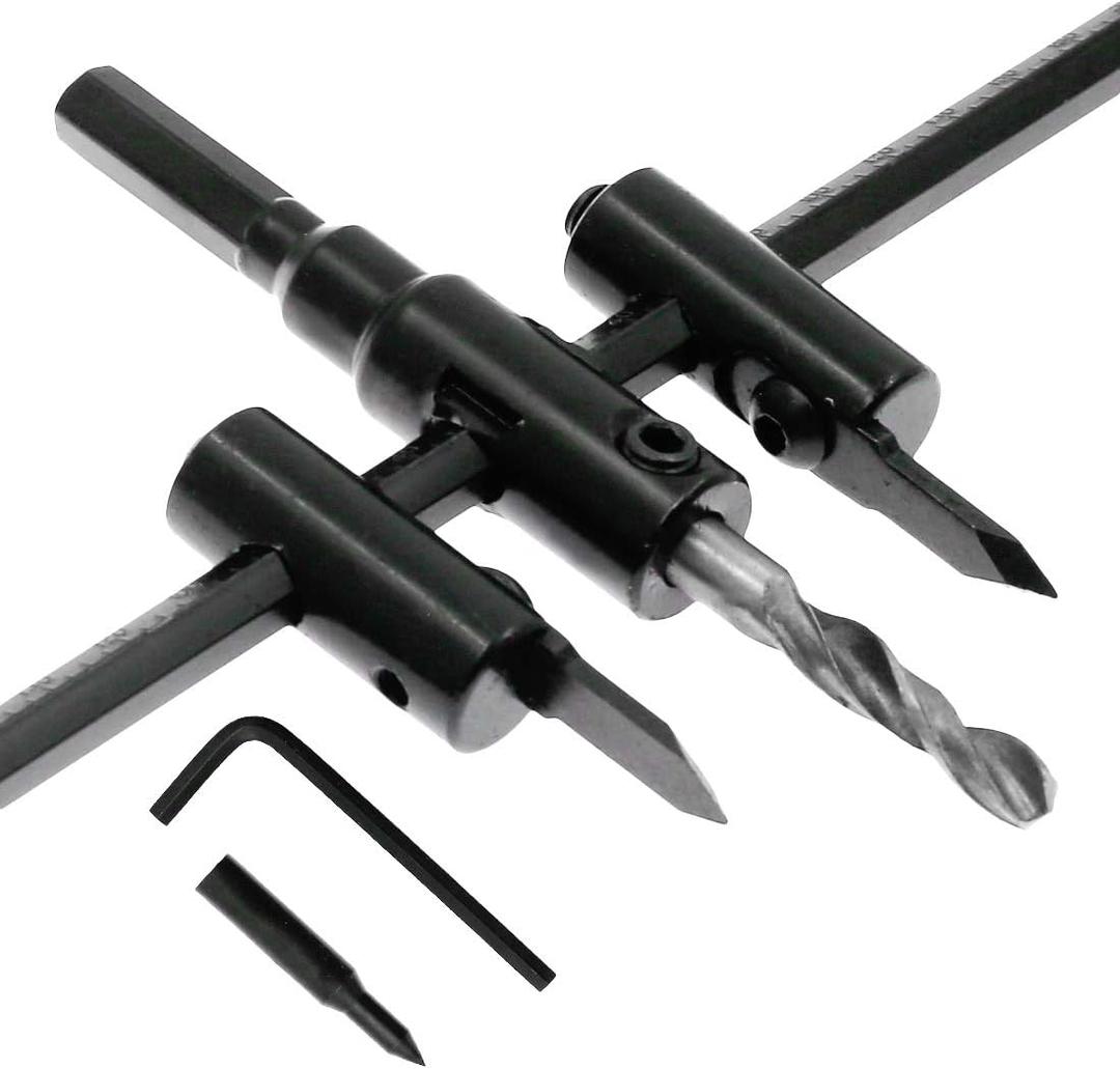 Luomorgo 1 3/16" to 7 7/8" Adjustable Hole Saw Circle Cutter Drill Bit Tool Saw Round Cutting for Drywall Wood