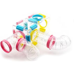 94 Pcs DIY Hamster Tunnel and Playground Module, Tube House Platform Excercise for Mouse Hamster and Other Small Animals