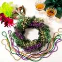 Tifeson 24 Pcs Mardi Gras Decorations Berry Picks, 17 inch Glitter Purple Gold Green Carnaval Artificial Tree Topper Mardi Gras Floral Picks for Wreaths Table Centerpiece Vase Home Decor