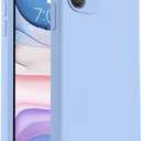 Vooii Compatible with iPhone 11 Case, Upgraded Liquid Silicone with [Flat Edges] [Camera Protection] [Soft Anti-Scratch Microfiber Lining] Phone Case for iPhone 11 6.1 inch - Light Blue