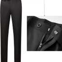 Mens Tuxedo Black Floral 2 Piece for Prom Wedding Party Suit Jacket Pants Slim Fit Shawl Lapel. Size M