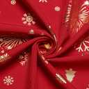 DiBanGu Christmas Shirts for Men Holiday Button Down Snowflake Dress Shirts Xmas Festival Long Sleeve Shirt for Vacation (Red)