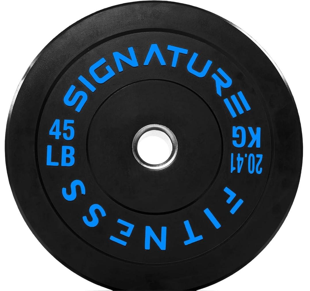 Fitvids Olympic Bumper Plate 1" Weight Plate for Strength Training & Weightlifting – 45 lbs – Colored