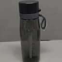 PHILIPS Filtered Water Bottle, BPA-Free Tritan Plastic Water Bottles, Replaces 450 Plastic Water Bottle with Reusable GoZero Everyday Water Filter, Portable Filtering Bottle for Travel, 22 oz, Grey