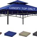 Grill Gazebo Replacement Roof, 5x8ft Outdoor BBQ Gazebo Canopy Cover, Double Tiered Grill Gazebo Replacement Roof for #L-GG001PST-F