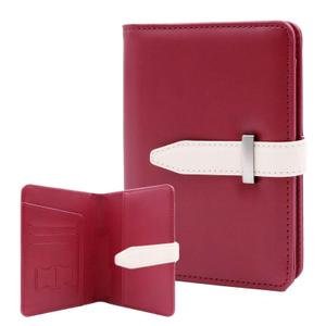 Passport Holder with Airtag for Women/Men,Airtag Passport Wallet for Travel,Cute Passport Holder Rfid Blocking,Travel Wallet for Cards Passport Cover Case (Wine red)