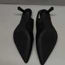 Women's Slingback Kitten Heels Closed Pointed Toe Pumps Wedding Party Dress Shoes, Black, Size 11