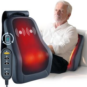 COMFIER Cordless Shiatsu Neck and Back Massager with Heat, Rechargeable Neck Massager for Pain Relief Deep Tissue, Lower Back Massager with Vibration, Massager Pillow for Home Recliner, Gift for Men Women