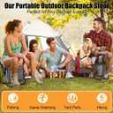 Kikerike Backpack Stool Cooler Chair Heavy Duty 300 LBS Max Load Portable Lightweight Stool Backpack Folding Fishing Cooler Seat for Camping Hunting Fishing - Gray