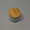 jessie Ceramic Storage Containers with Airtight Seal Bamboo Lids Kitchen Canisters for Tea Spice Seasoning Sugar Coffee (white, 260ml/9 oz)