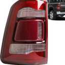 LED Tail Light Red Cover with Blind Spot Compatible With 2019-2023 Dodge Ram 1500 Left Driver Side Replace 68262531AH