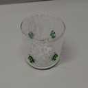 Booson 1 Pcs Christmas Glass Cups 16 oz Christmas Tree Icon Juice Glasses Double Old Fashioned Stemless Wine Coffee Cocktail Cups Drinking Glassware for Holiday Xmas Party Supplies Gift