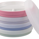 Elk and Friends Kids 7.8” Porcelain Divided Plates with Silicone Sleeves + Lids | Suitable for Babies/Kids/Toddlers | Microwave & Dishwasher Safe | Non Slip | Snack Dishes