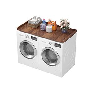 Lifewit Washer Dryer Countertop, Spice Type, 54" Length x 27.5" Width Melamine Covers with Edge Rails for The Top, Laundry Room Storage and Organization