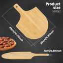 4 Pack Bamboo Pizza Peel 12 Inch, Wooden Pizza Paddle with Ergonomic Long Handle, Pizza Cutting Board for Serving, Charcuterie, Bread  Natural Wood Pizza Peel Set for Oven, Dishwasher Safe
