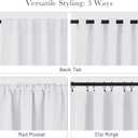 PONY DANCE Room Darkening Curtains for Small Winow Lower Portion Decor Energy Saving Drapes for Kitchen Bedroom Bathroom Downstairs Window RV Curtains, W 34 x L 36, Pure White, 2 Panels