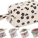 Bluboon Big Capacity Pencil Case Pencil Pouch School Supplies Cute Pencil Box Pencil Bag for Teen Girls Boys Women Man (Black Floral 95)