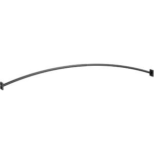 Moen Triva Matte Black Adjustable 48 to 72-Inch Curved Shower Curtain Rod, CSR2169BL